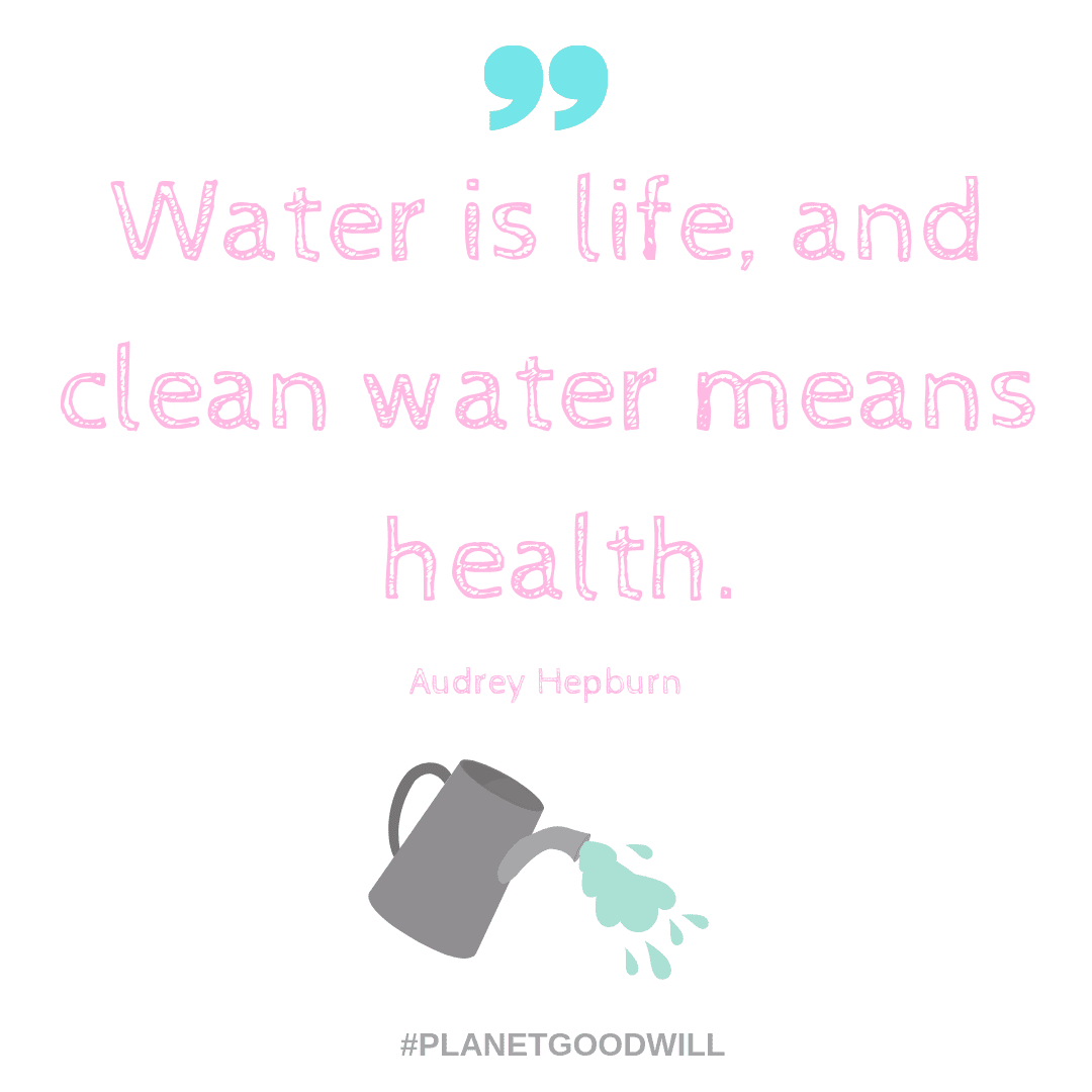 Water is life, and clean water means health.” -Audrey Hepburn